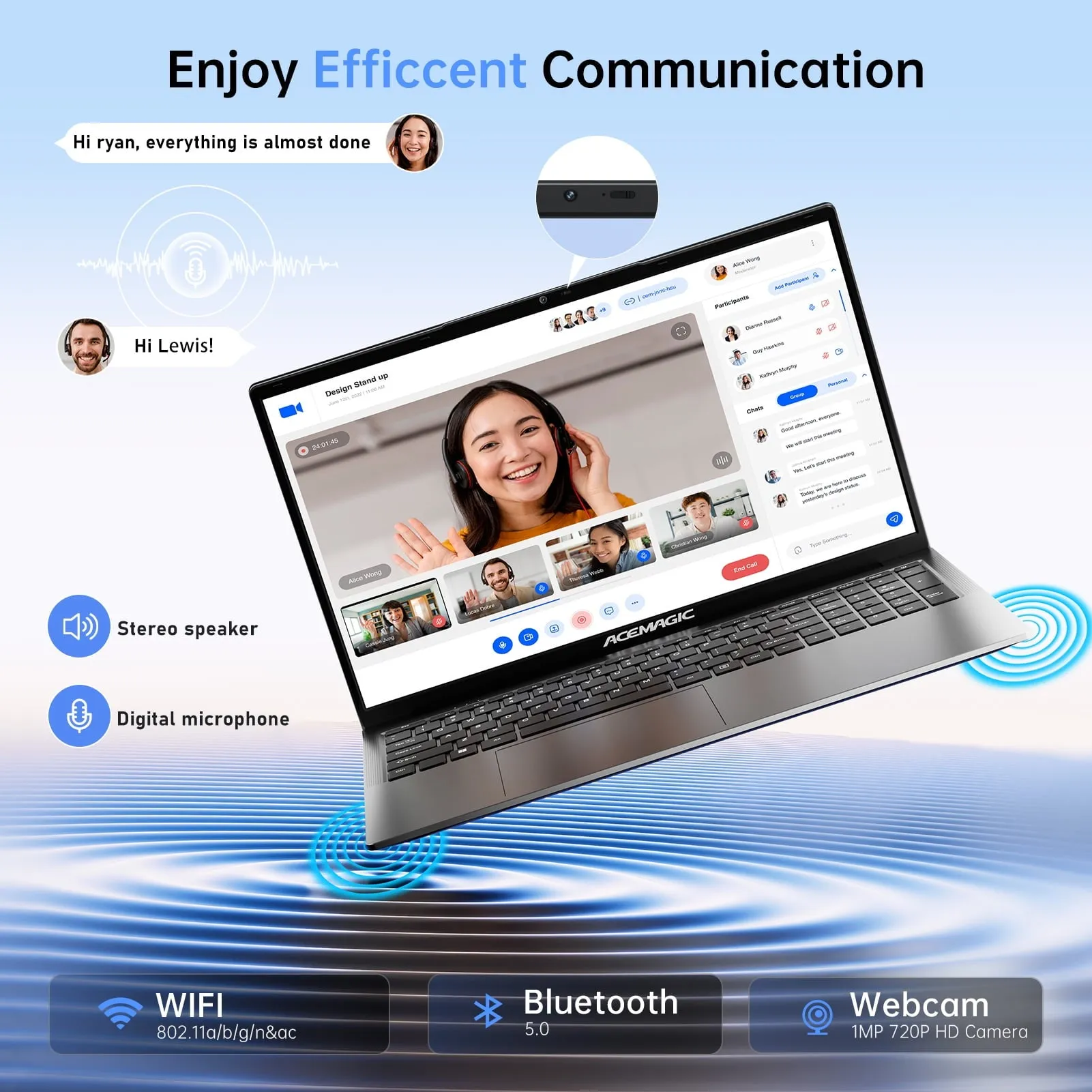 ACEMAGIC AX17 17.3" FHD N97 2GHz Intel UHD Graphics 16GB RAM 512GB SSD Win 11 Home Silver