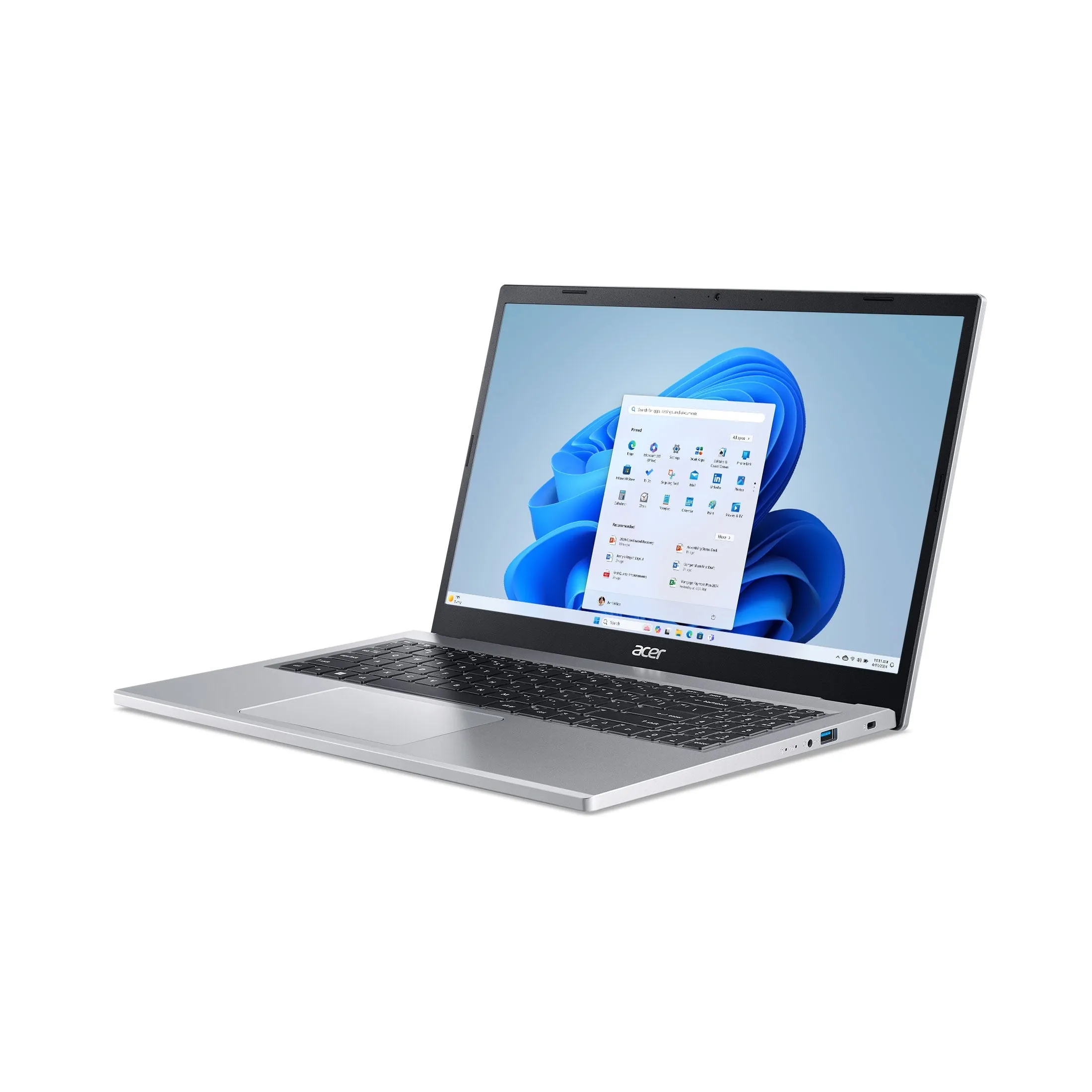 Acer A315-24P-R2AG Aspire 15.6" FHD Ryzen 5 7520U 2.8GHz AMD Radeon Graphics 8GB RAM 512GB SSD Win 11 Home Pure Silver