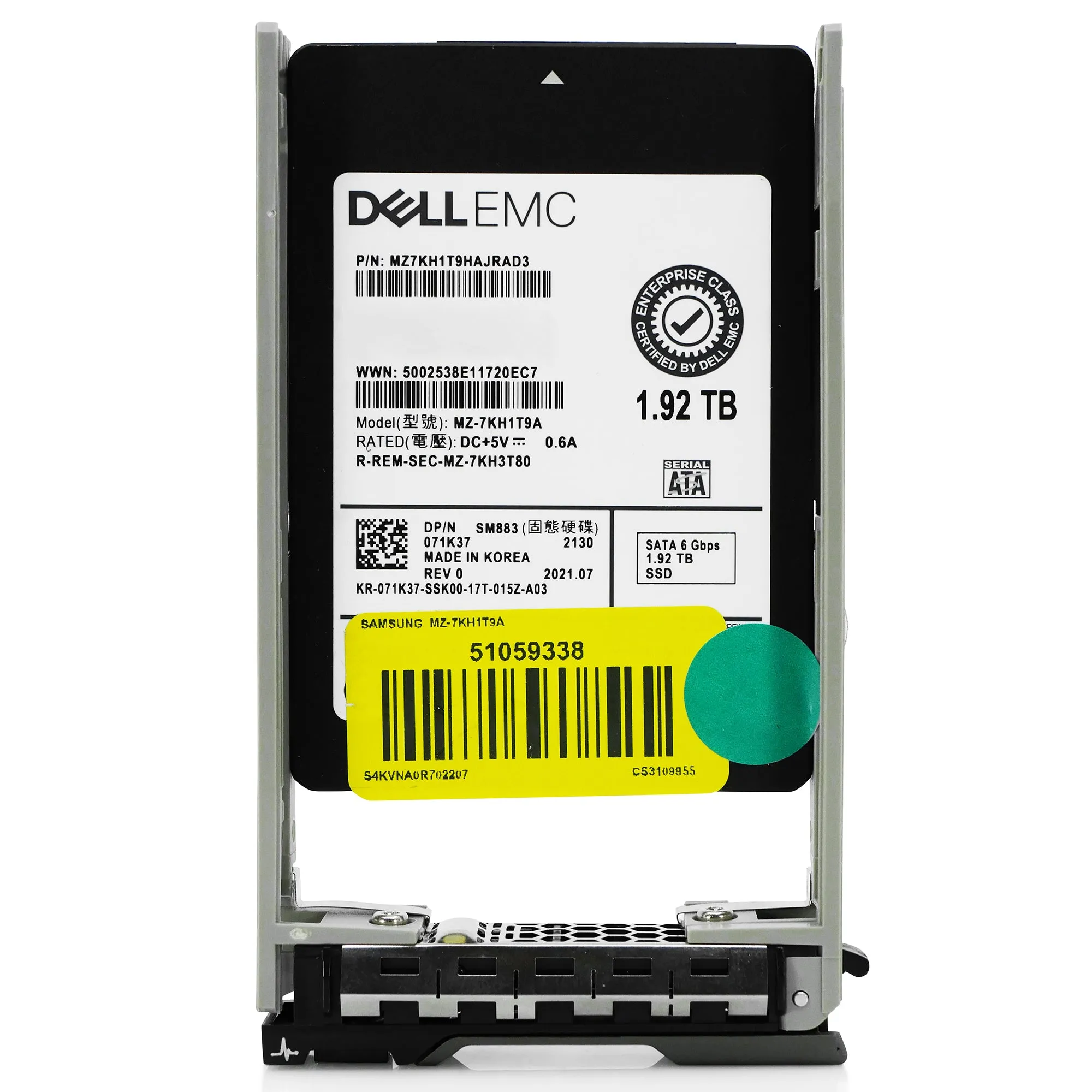 Dell G13 071K37 1.92TB 3 DWPD SATA 6Gb/s MLC 2.5in Refurbished SSD