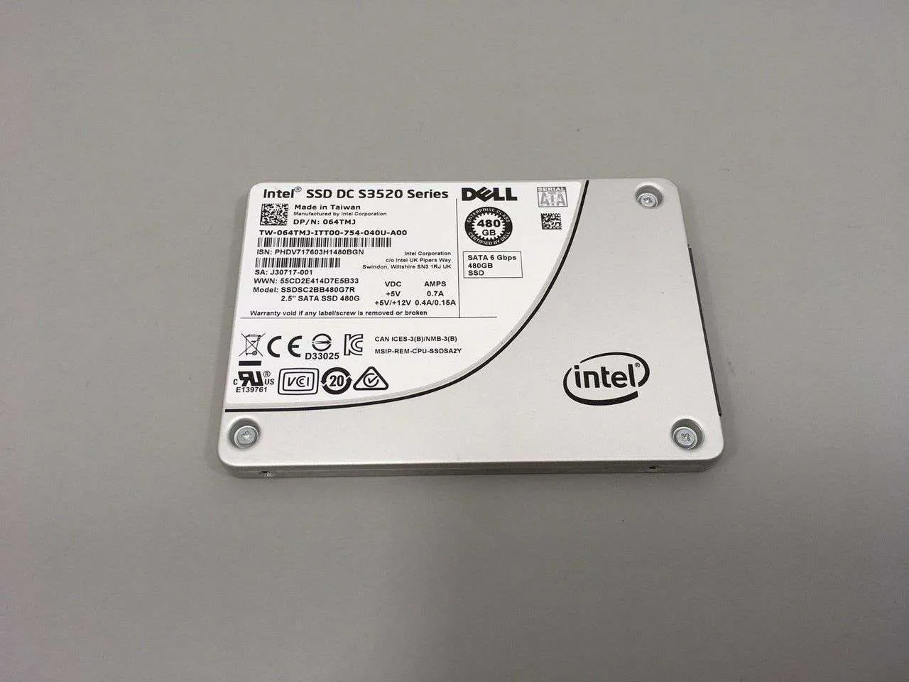 Dell G13 400-APCG 480GB SATA 6Gb/s 2.5" Read Intensive Solid State Drive
