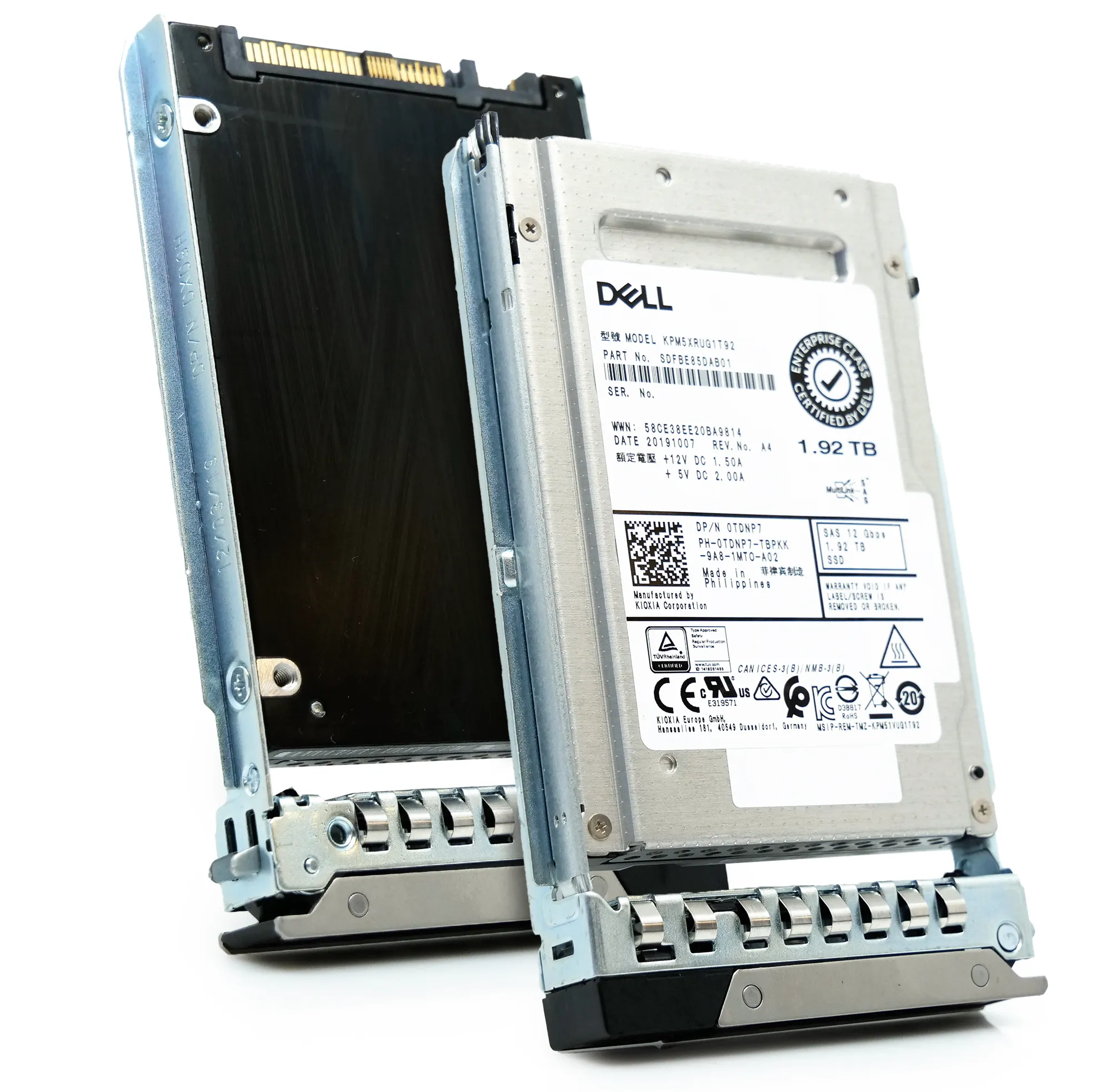 Dell G14 0TDNP7 1.92TB 1 DWPD SAS-3 12Gb/s Read Intensive 3D TLC 2.5in Refurbished Enterprise SSD