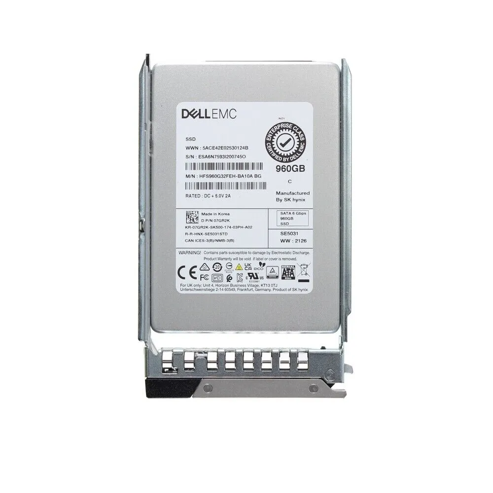 Dell G14 7GR2K HFS960G32FEH 960GB SATA 6Gb/s 3D TLC 2.5in Recertified Solid State Drive