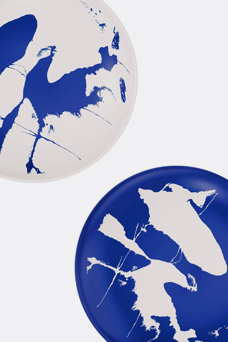 Le Monde de Charlotte Perriand: Neige porcelain two dessert plate set