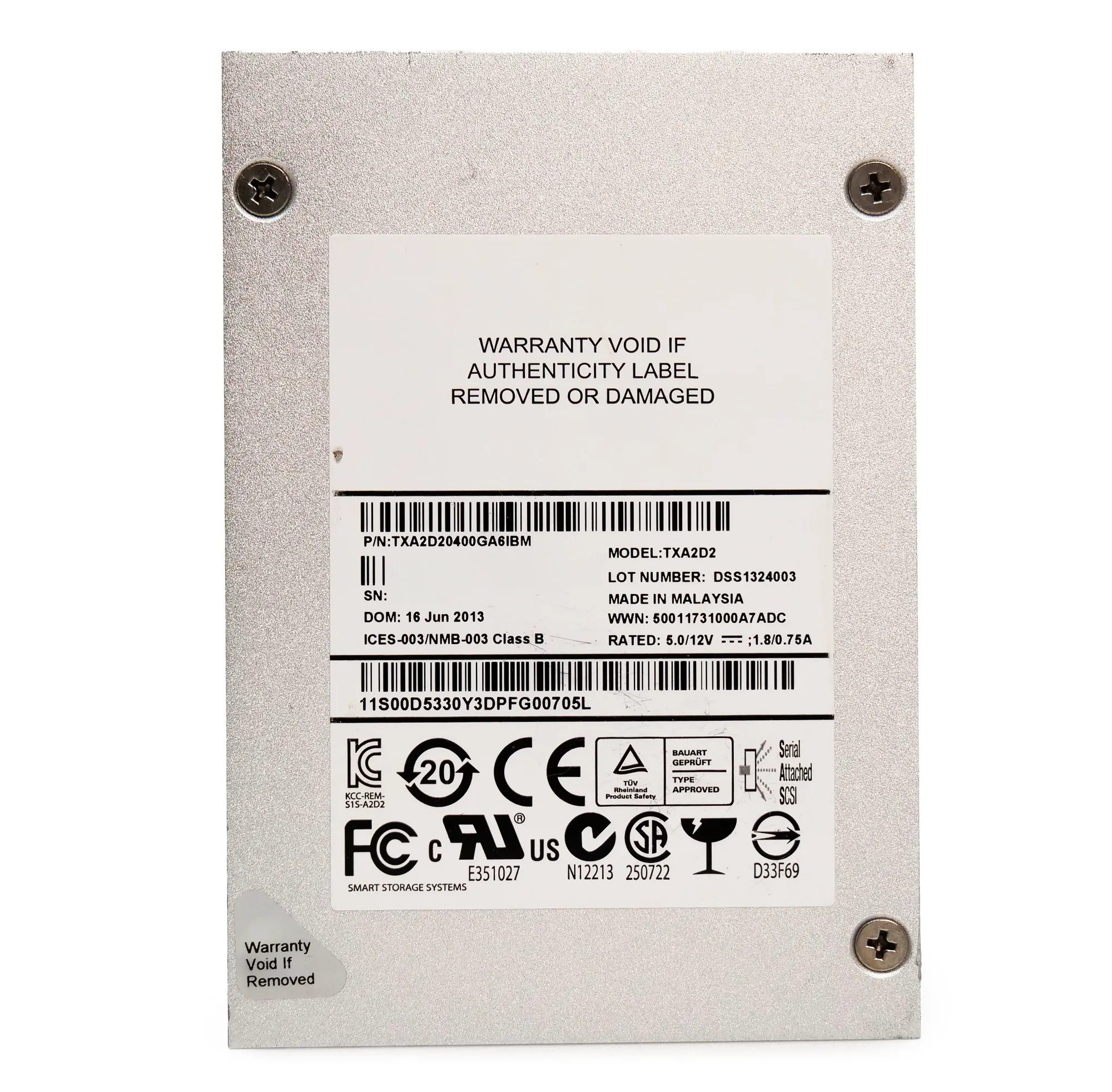 SanDisk TXA2D2 400gb 1 DWPD SAS 12Gb/s 2.5in Refurbished SSD