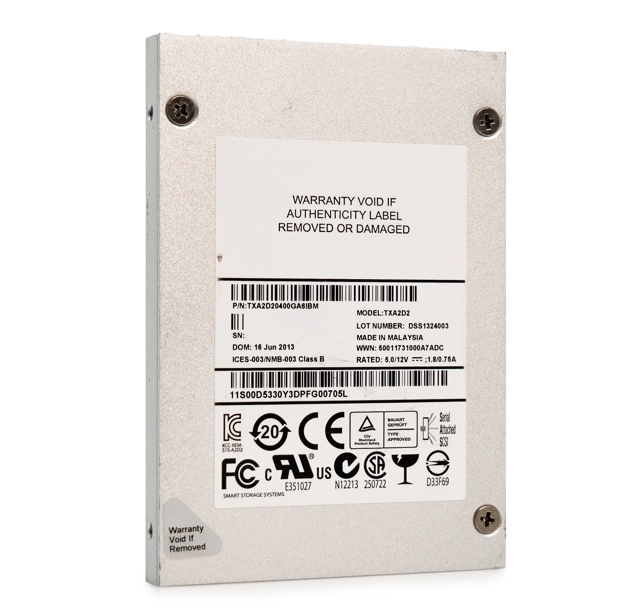 SanDisk TXA2D2 400gb 1 DWPD SAS 12Gb/s 2.5in Refurbished SSD