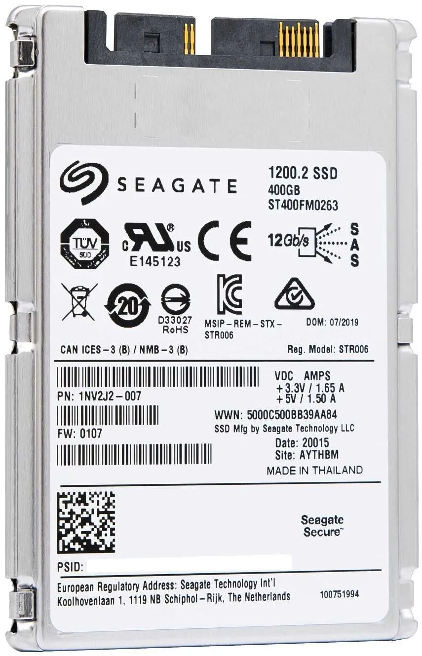Seagate 1200.2 ST400GM0263 400GB SAS 12Gb/s 1.8" SED SSD