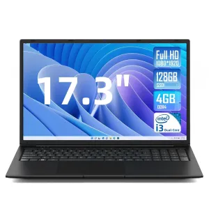 SGIN M17S 17.3" FHD i3-5005U 2GHz Intel UHD Graphics 4GB RAM 128GB SSD Win 11 Home Black