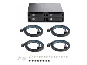 StarTech.com 4-Bay Backplane for U.2 Drives, Fits in a 5.25inch Bay, Quad-Bay Mobile Rack Enclosure for 2.5inch U.2 (SFF-8639) 4U2525-SAS-BACKPLANE