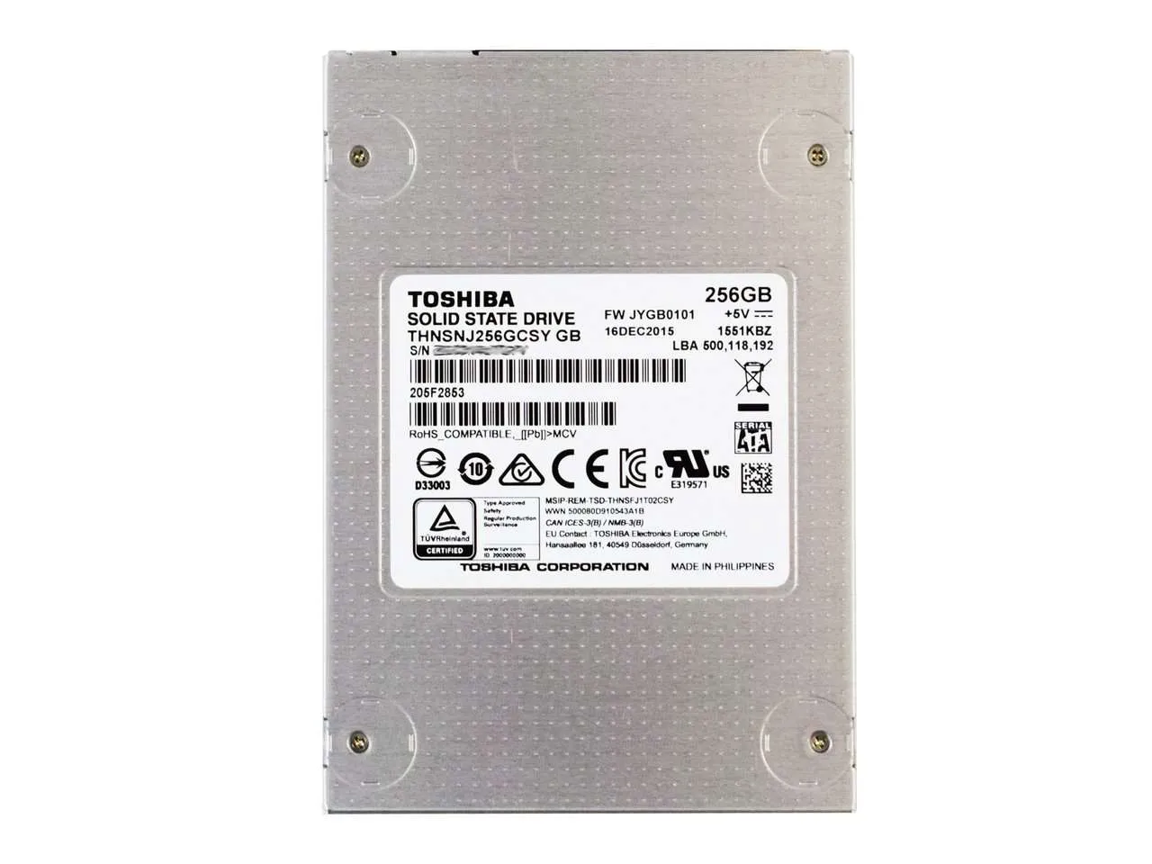 Toshiba HG6 THNSNJ256GCSY 256GB SATA 6Gb/s 2.5" Solid State Drive